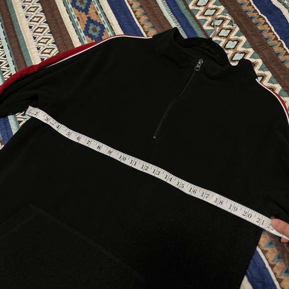3/50$ Vintage sweatshirt size large / red fleece/ Turtleneck long sleeve - Picture 7 of 8